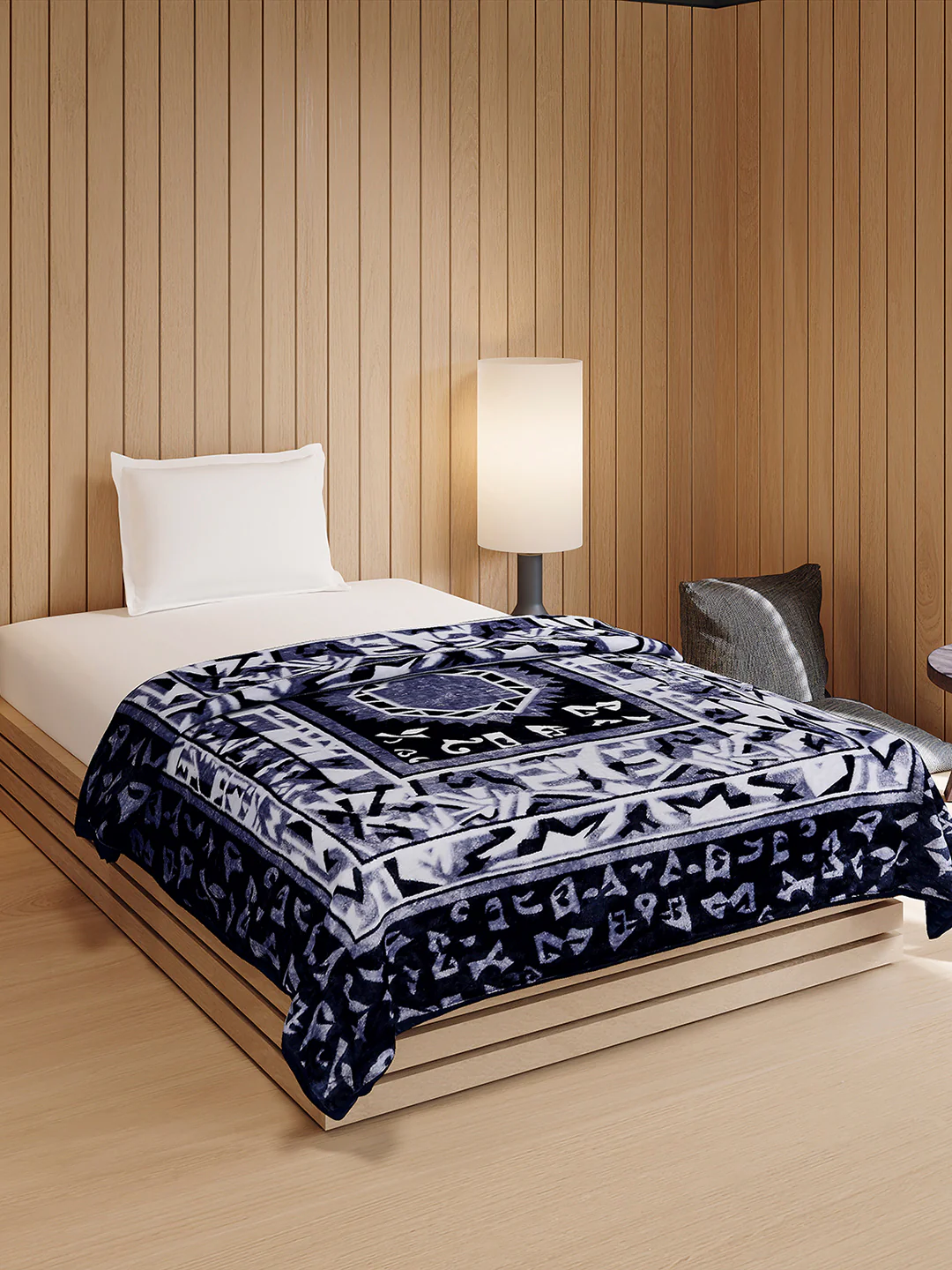 Printed Double Bed 1 Ply, 540 GSM Blanket for Winter - (Relation PVC) - Image 4