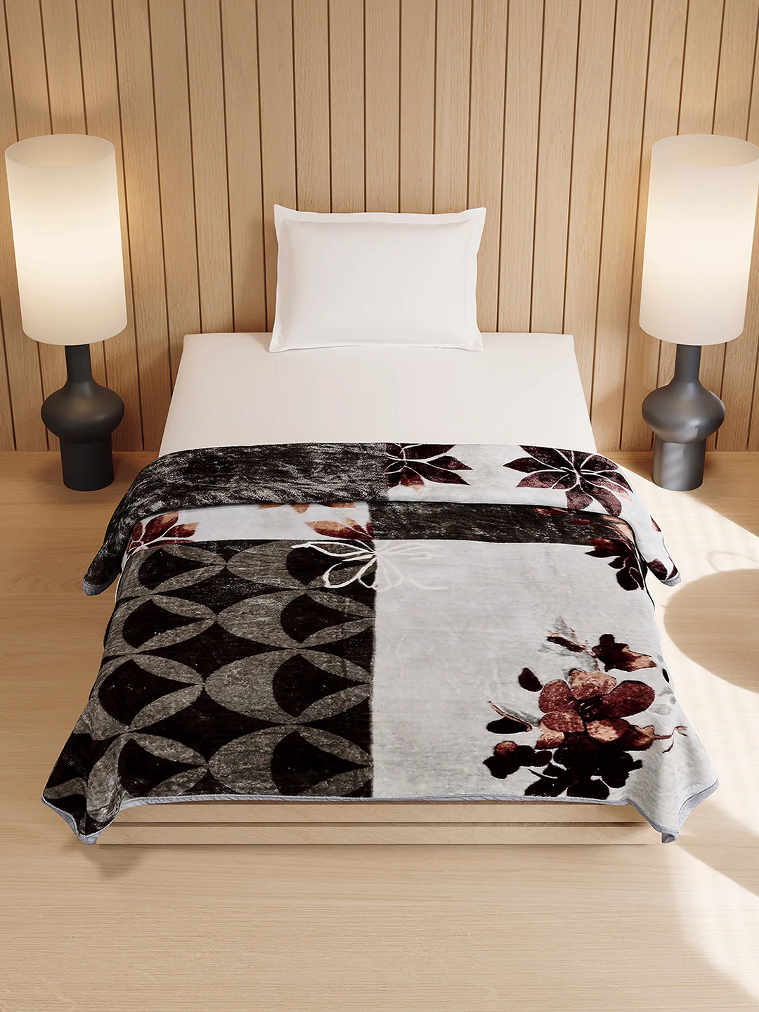 Printed Double Bed 1 Ply, 540 GSM Blanket for Winter - (Relation PVC) - Image 3