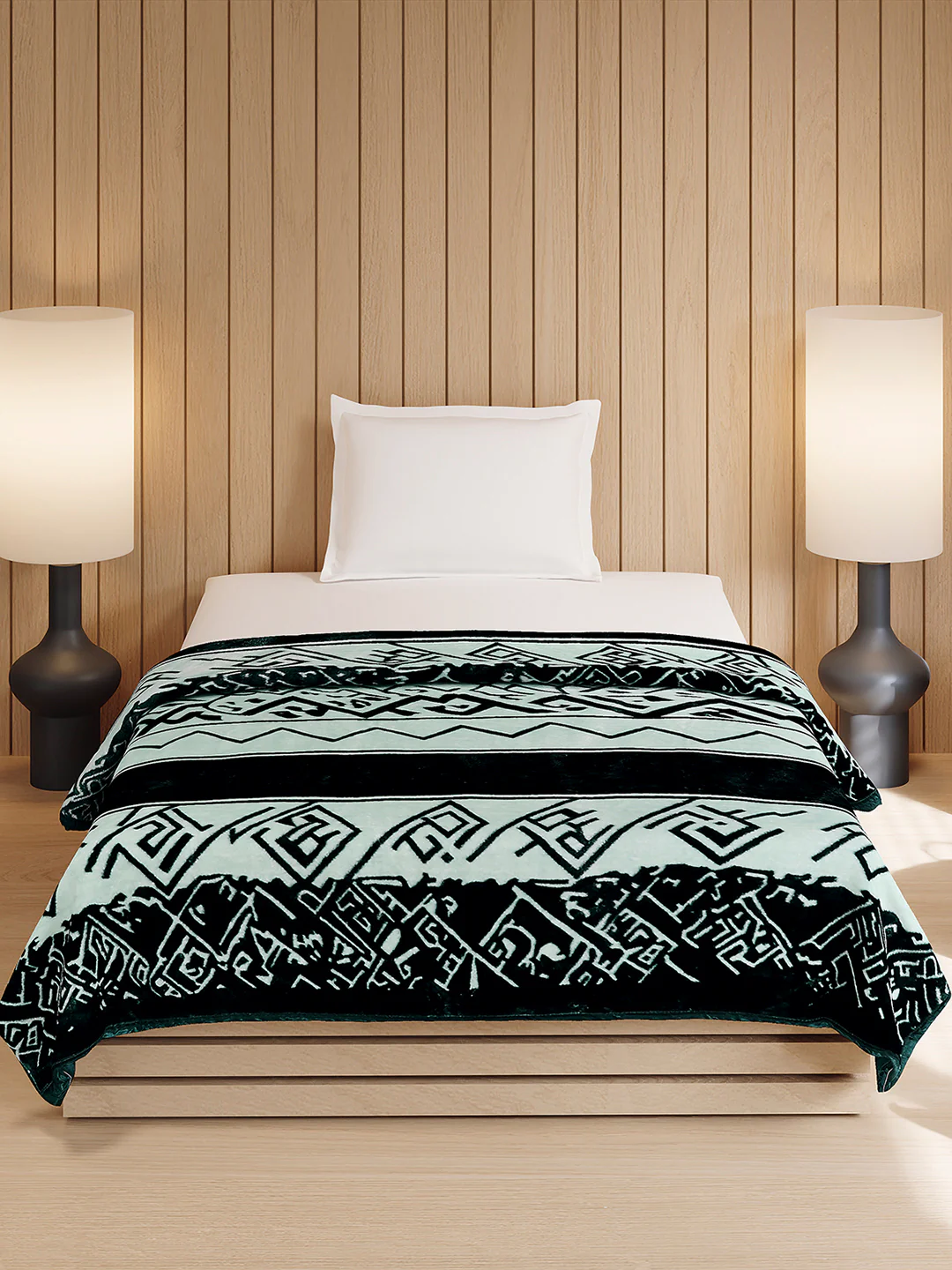 Printed Double Bed 1 Ply, 540 GSM Blanket for Winter - (Relation PVC) - Image 2