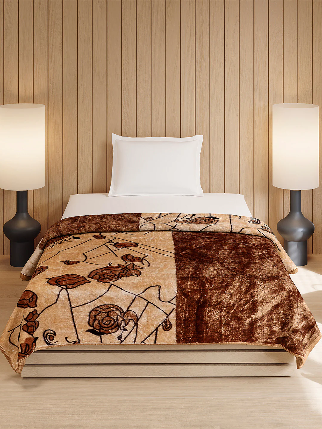 Printed Double Bed 1 Ply, 540 GSM Blanket for Winter - (Relation PVC) - Image 2