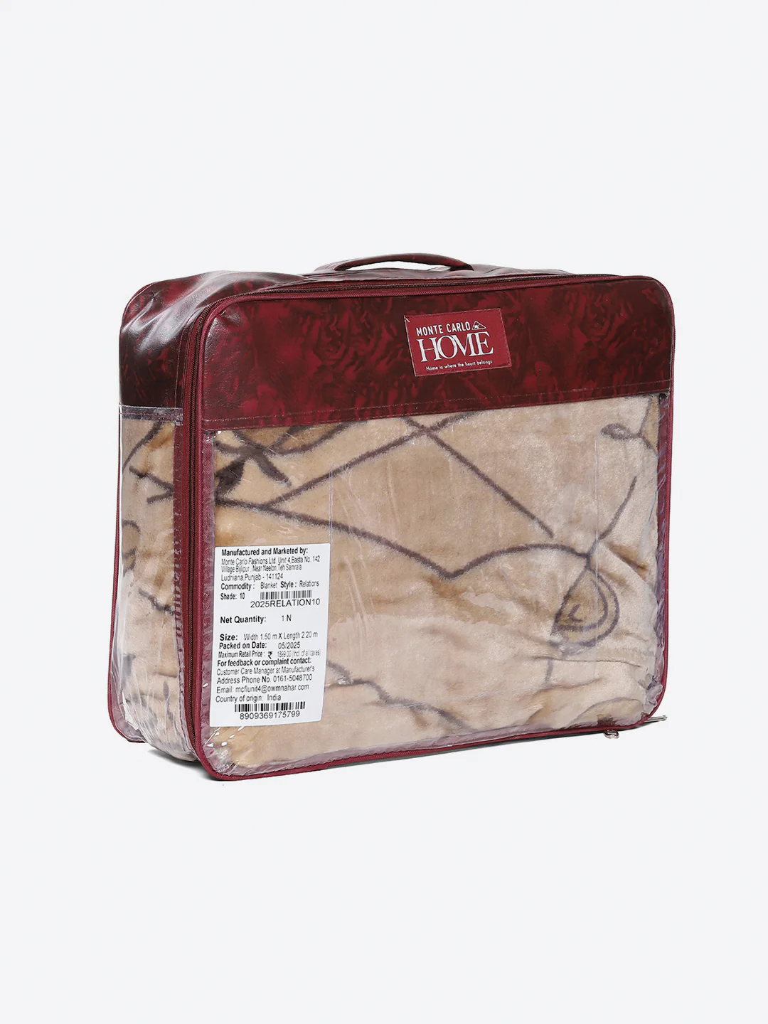 Printed Double Bed 1 Ply, 540 GSM Blanket for Winter - (Relation PVC) - Image 8