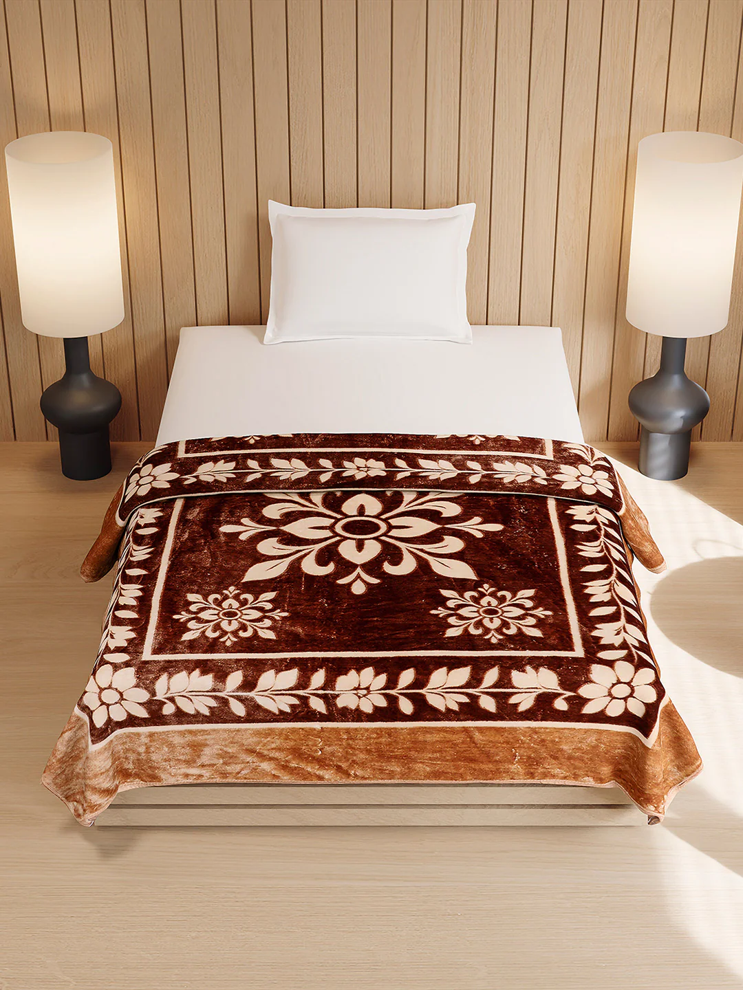 Printed Double Bed 1 Ply, 540 GSM Blanket for Winter - (Relation PVC) - Image 3