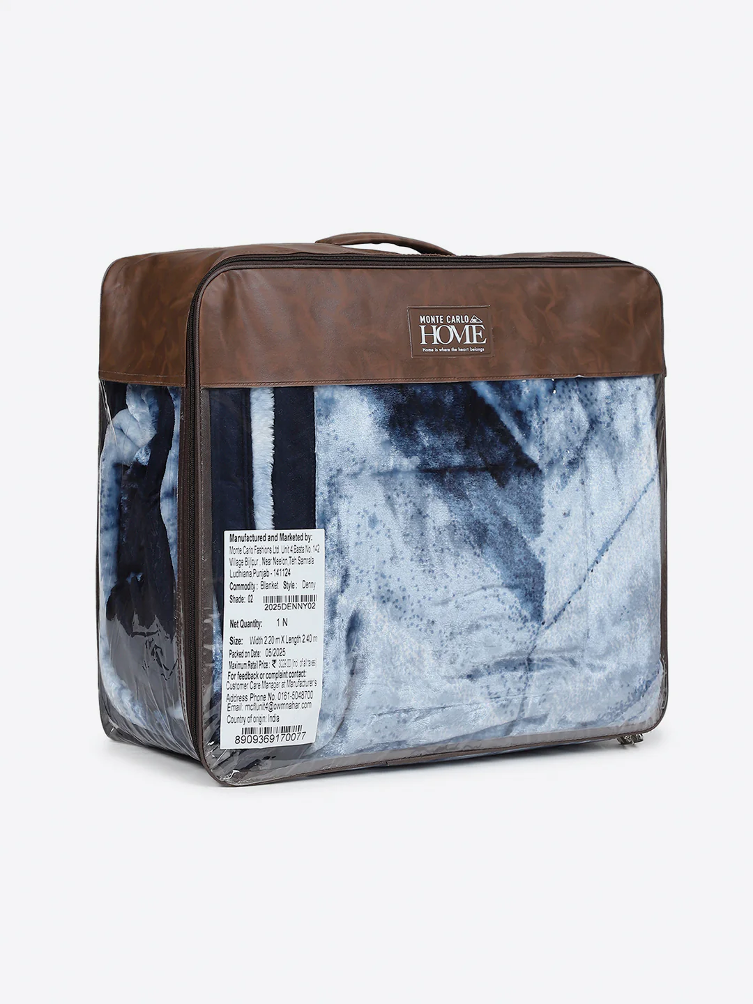 Printed Double Bed 1 Ply, 606 GSM Blanket for Mild Winter - (Denny PVC) - Image 8