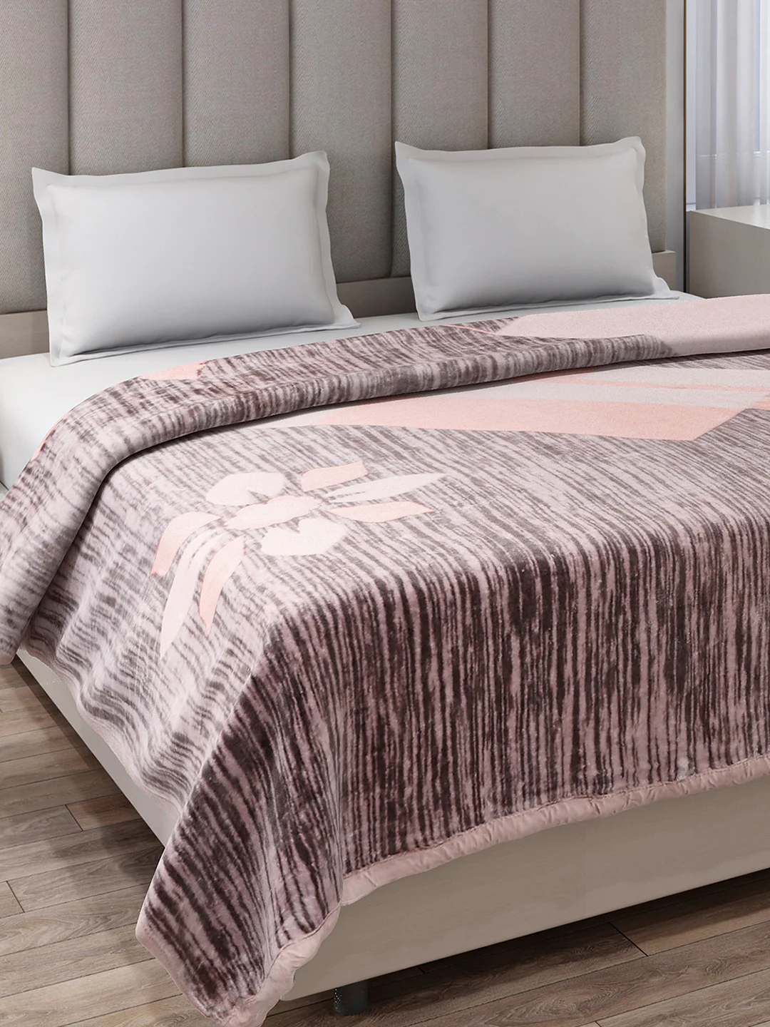 Printed Double Bed 1 Ply Blanket for Mild Winter - (Regal)