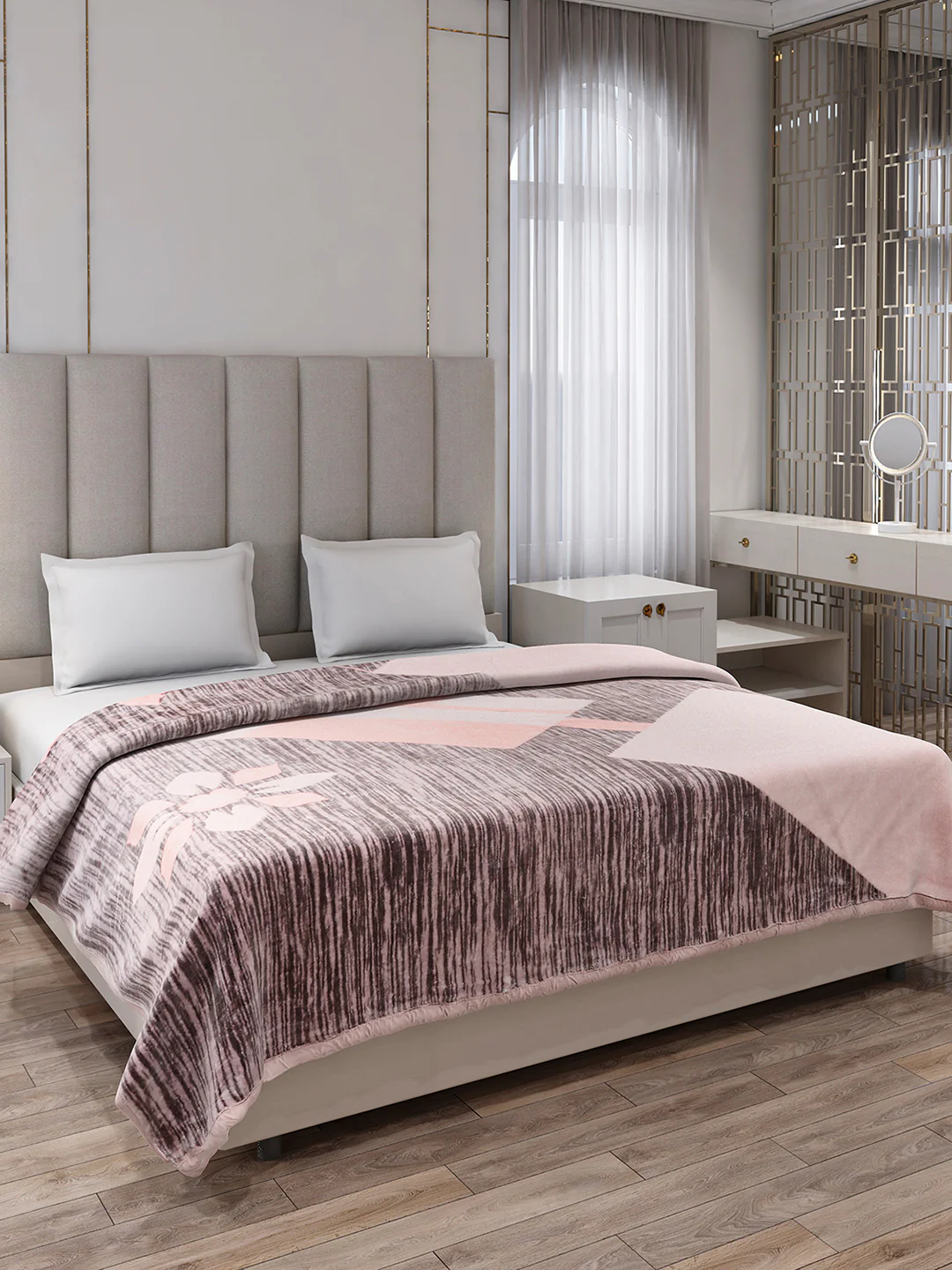 Printed Double Bed 1 Ply Blanket for Mild Winter - (Regal) - Image 4