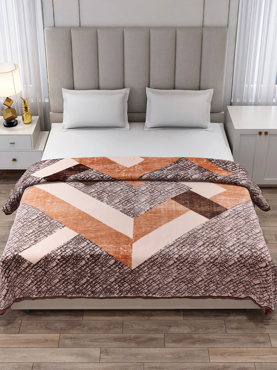 Printed Double Bed 1 Ply Blanket for Mild Winter - (Regal) - Image 3