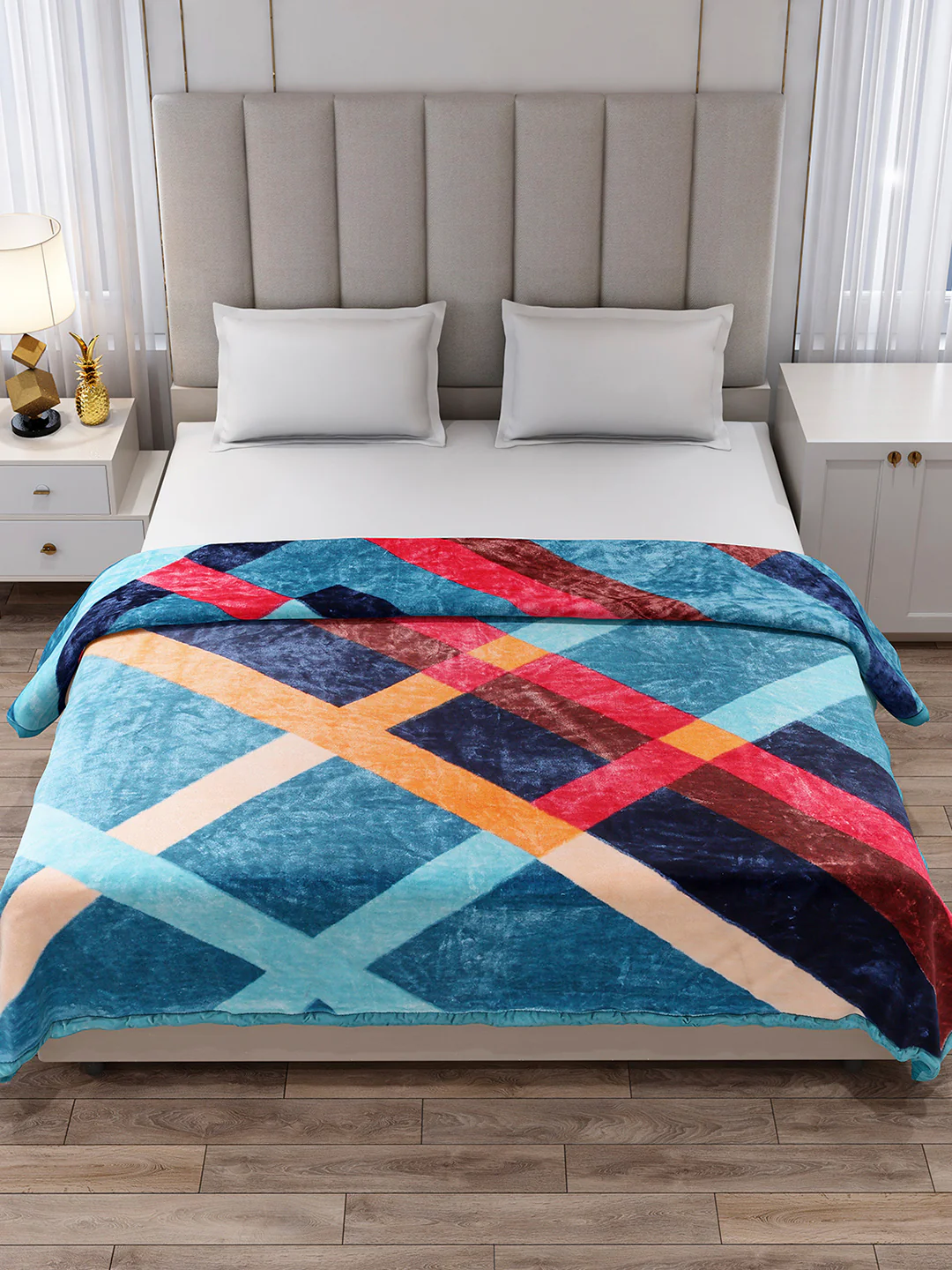 Printed Double Bed 1 Ply Blanket for Mild Winter - (Regal) - Image 3