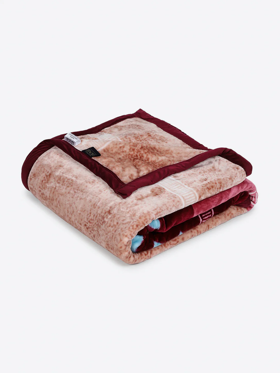 Printed Double Bed 1 Ply, 549 GSM Blanket for Mild Winter - (Roman Box) - Image 5