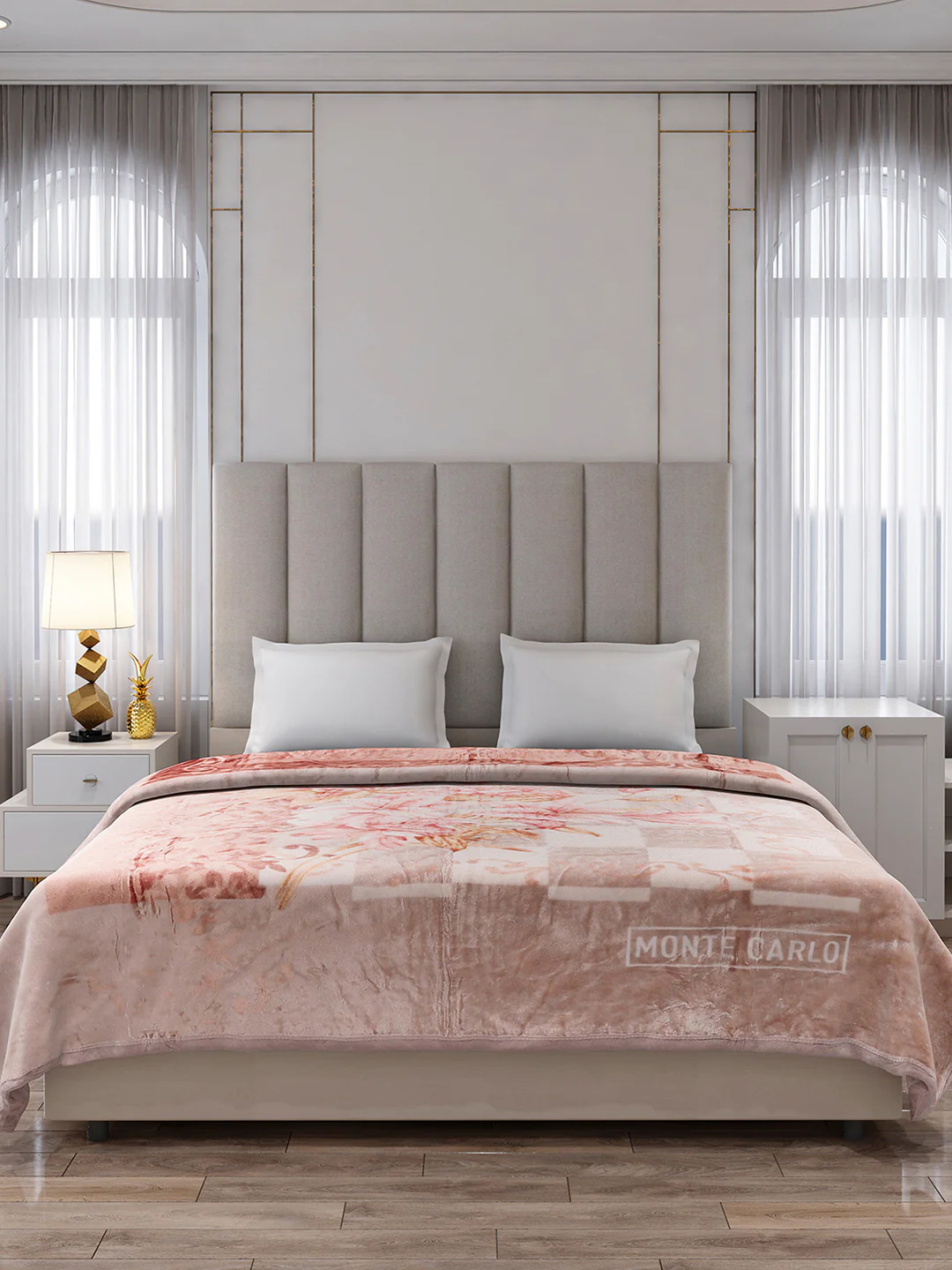 Printed Double Bed 1 Ply, 530 GSM Super Soft Blanket for Mild Winter - (Roman Plus) - Image 2