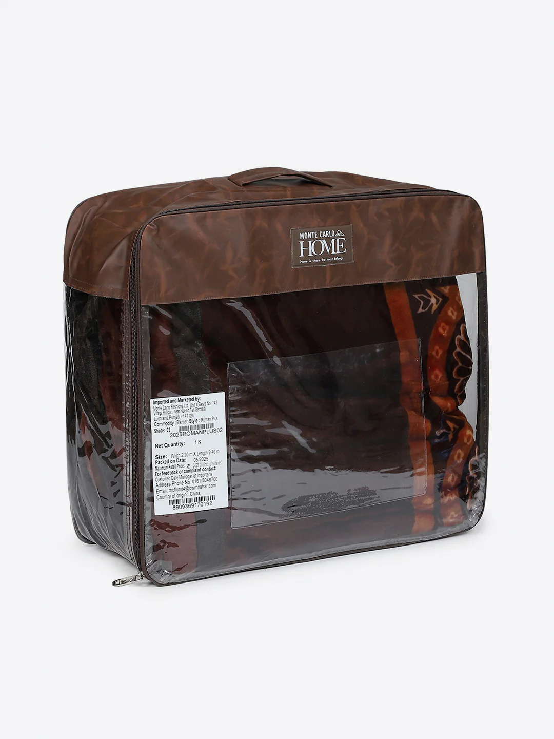 Printed Double Bed 1 Ply, 530 GSM Super Soft Blanket for Mild Winter - (Roman Plus) - Image 8