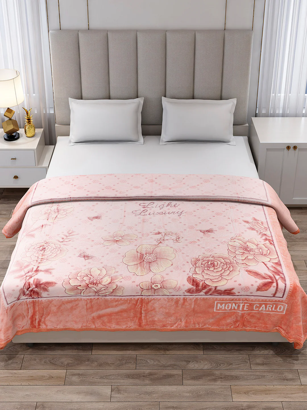 Printed Double Bed 1 Ply, 530 GSM Super Soft Blanket for Mild Winter - (Roman Plus) - Image 3