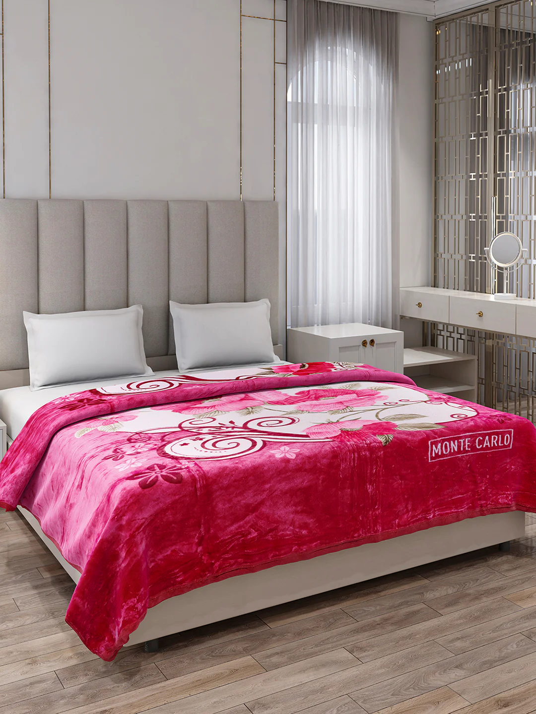 Printed Double Bed 1 Ply, 530 GSM Super Soft Blanket for Mild Winter - (Roman Plus) - Image 4