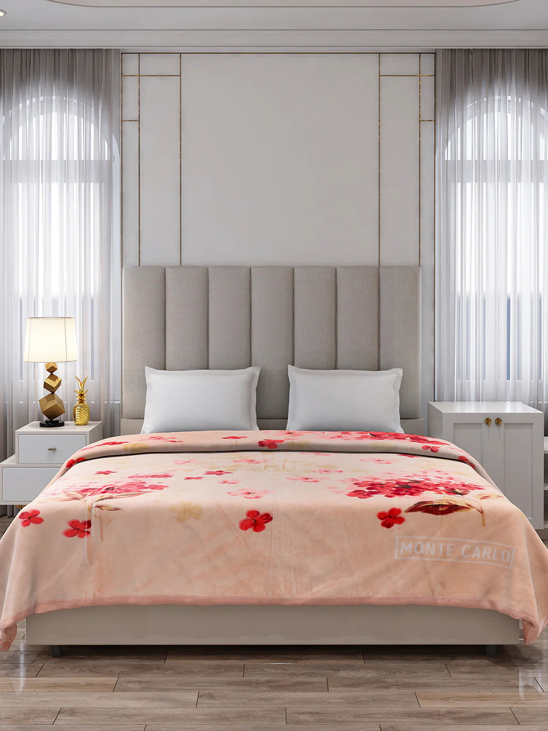 Printed Double Bed 1 Ply, 530 GSM Super Soft Blanket for Mild Winter - (Roman Plus) - Image 2