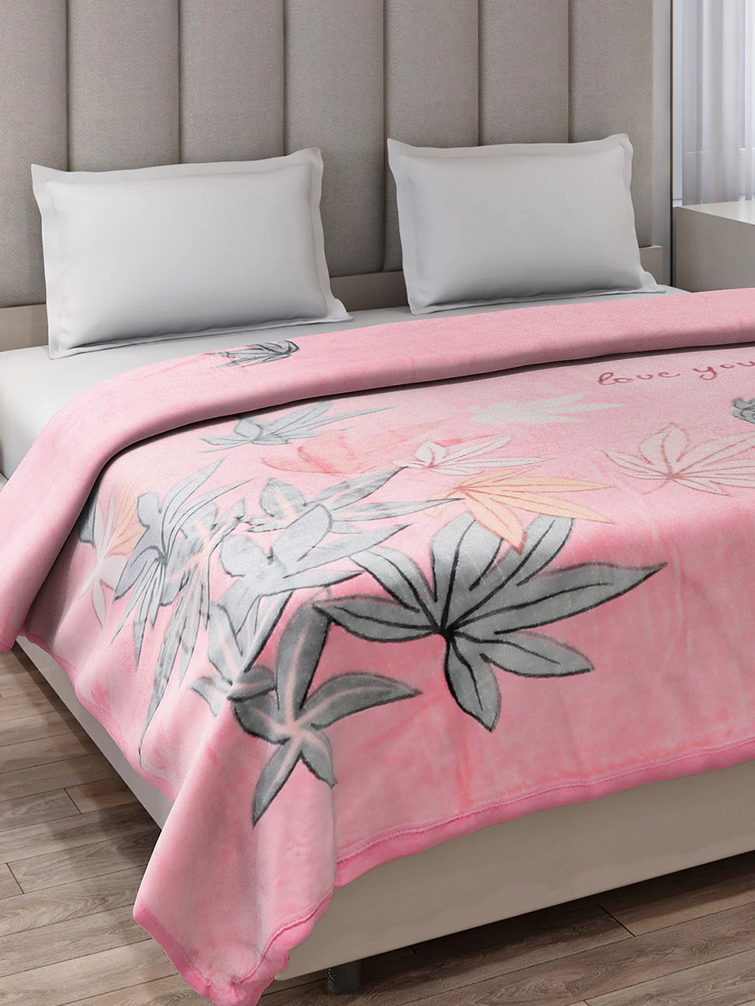 Printed Double Bed 1 Ply, 530 GSM Super Soft Blanket for Mild Winter - (Roman Plus)