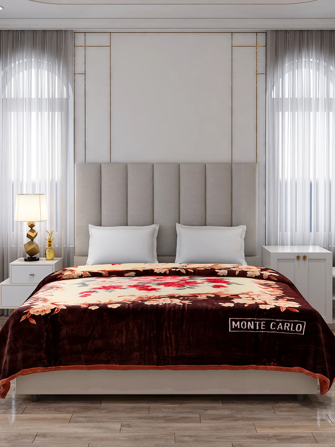 Printed Double Bed 1 Ply, 530 GSM Super Soft Blanket for Mild Winter - (Roman Plus) - Image 2