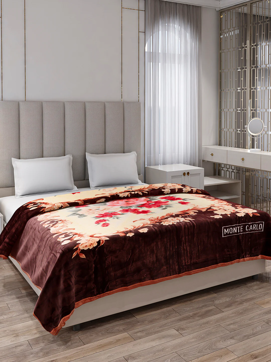 Printed Double Bed 1 Ply, 530 GSM Super Soft Blanket for Mild Winter - (Roman Plus) - Image 4