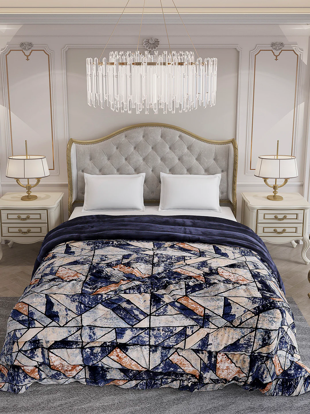 Printed Double Bed 1009 GSM Comforter for Winter - (Wild Beauty) - Image 3