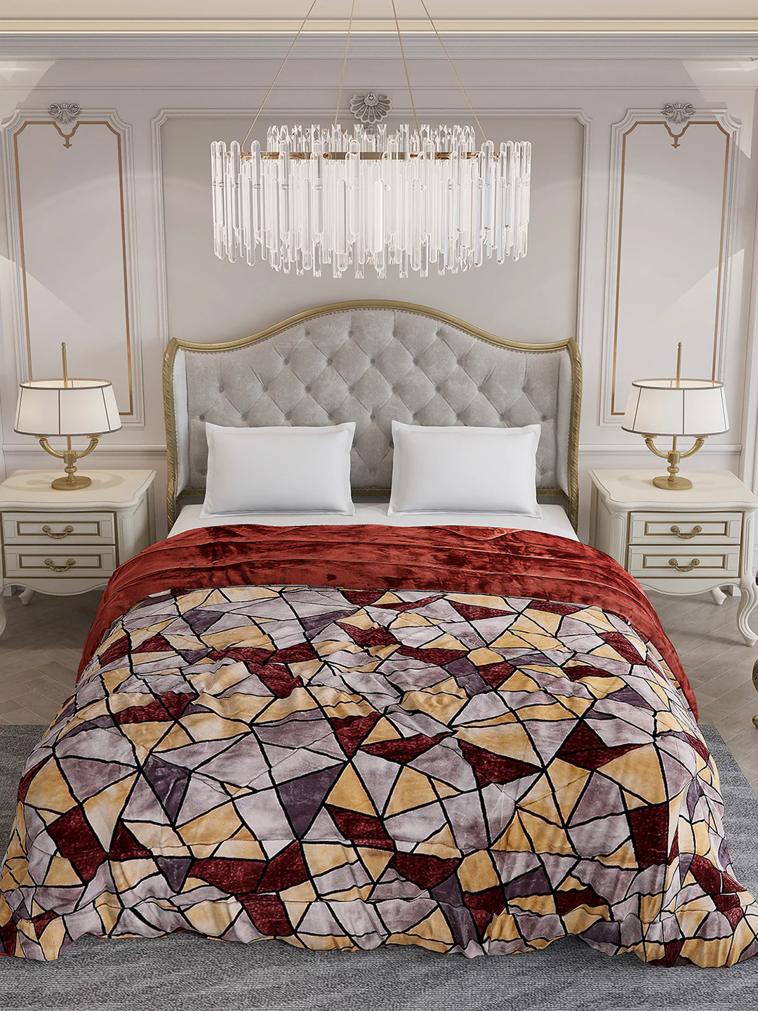 Printed Double Bed 1009 GSM Comforter for Winter - (Wild Beauty) - Image 3
