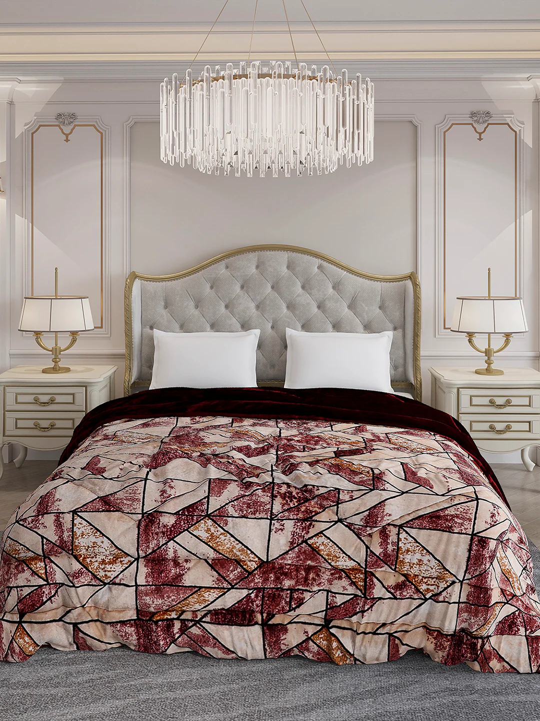 Printed Double Bed 1009 GSM Comforter for Winter - (Wild Beauty) - Image 2
