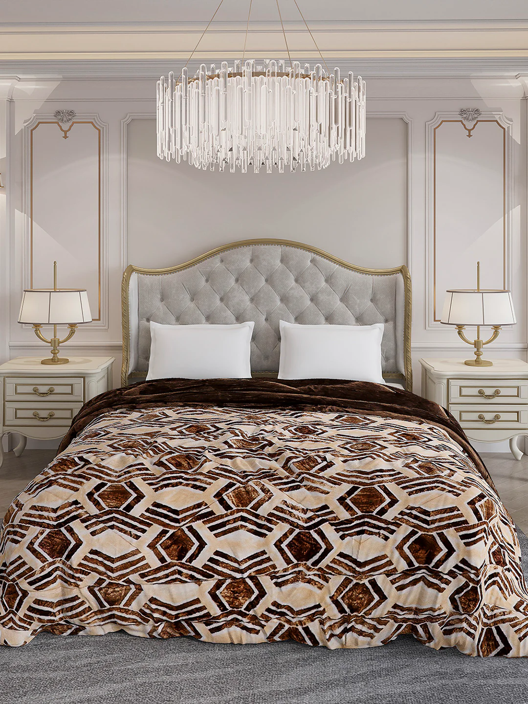 Printed Double Bed 1009 GSM Comforter for Winter - (Wild Beauty) - Image 2