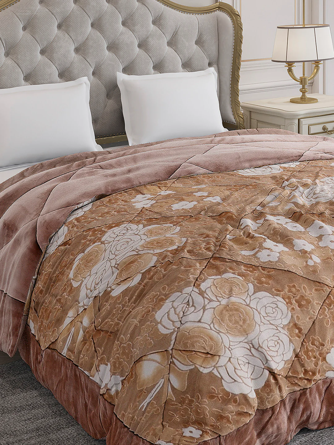 Printed Double Bed 1026 GSM Comforter for Winter - (Alia)