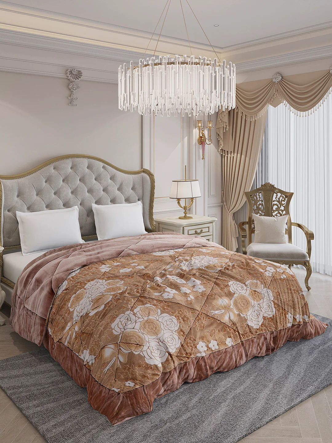 Printed Double Bed 1026 GSM Comforter for Winter - (Alia) - Image 4