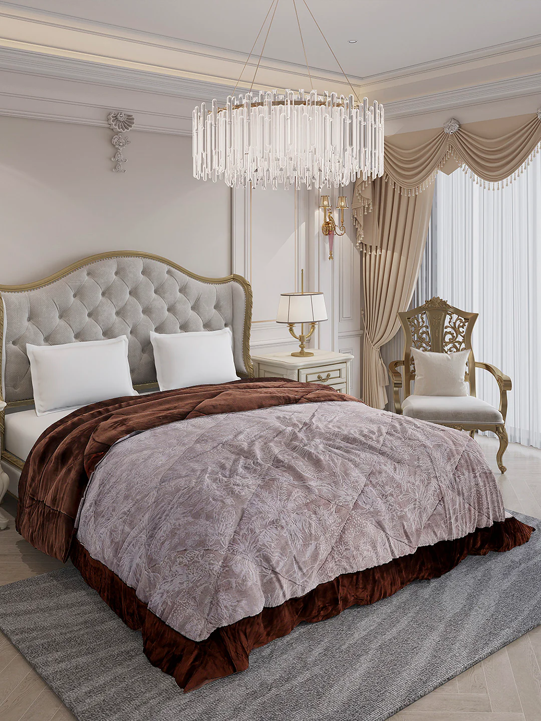 Printed Double Bed 1026 GSM Comforter for Winter - (Alia) - Image 4