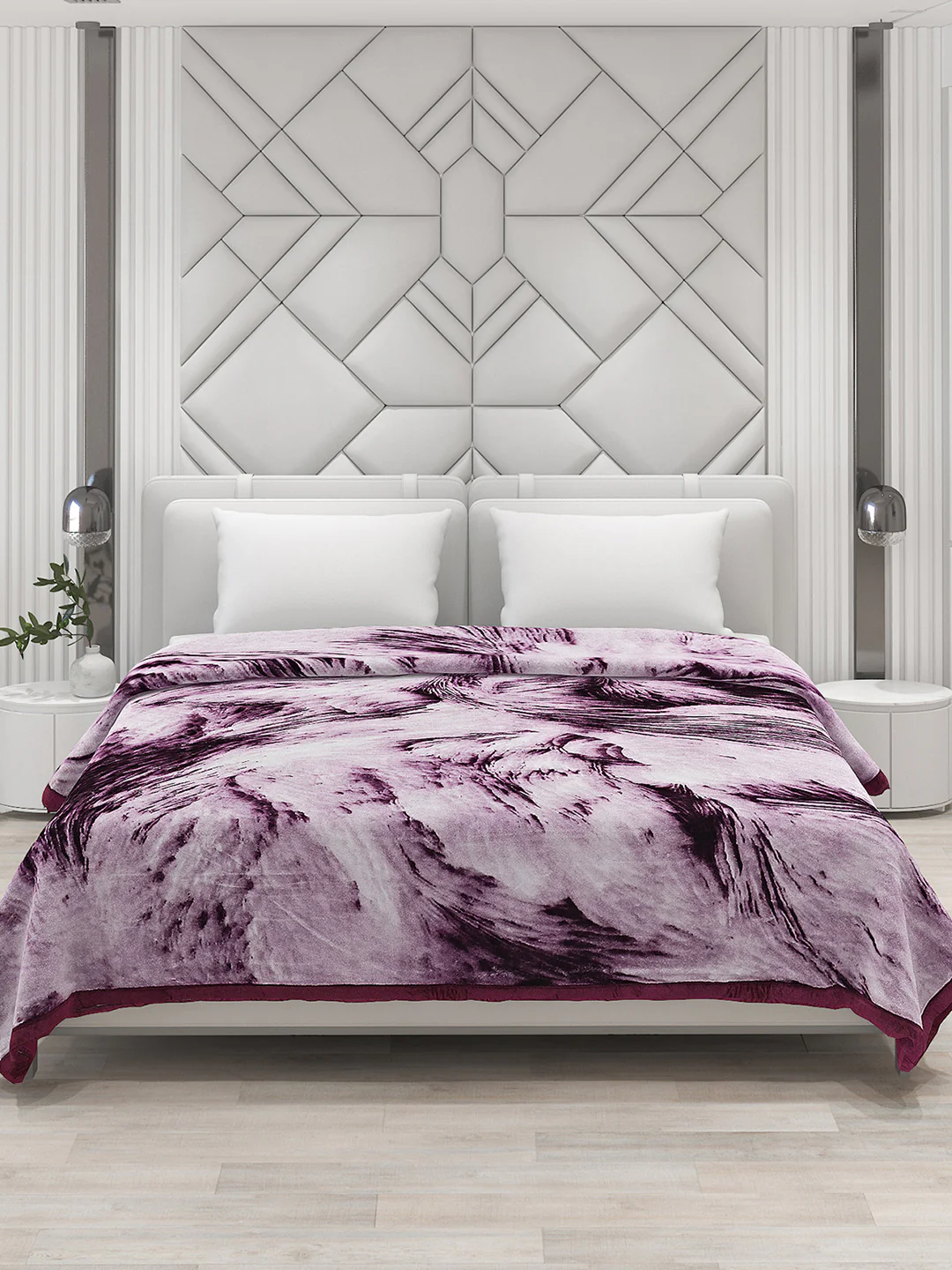 Printed Double Bed 1041 GSM Blanket Apricot 2 Ply (Weight 5.5 kg) - Image 2
