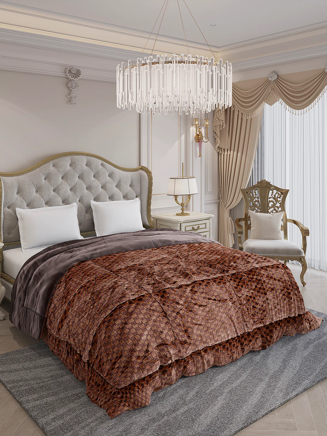 Printed Double Bed 1061 GSM Comforter for Winter - (Peterburg) - Image 4