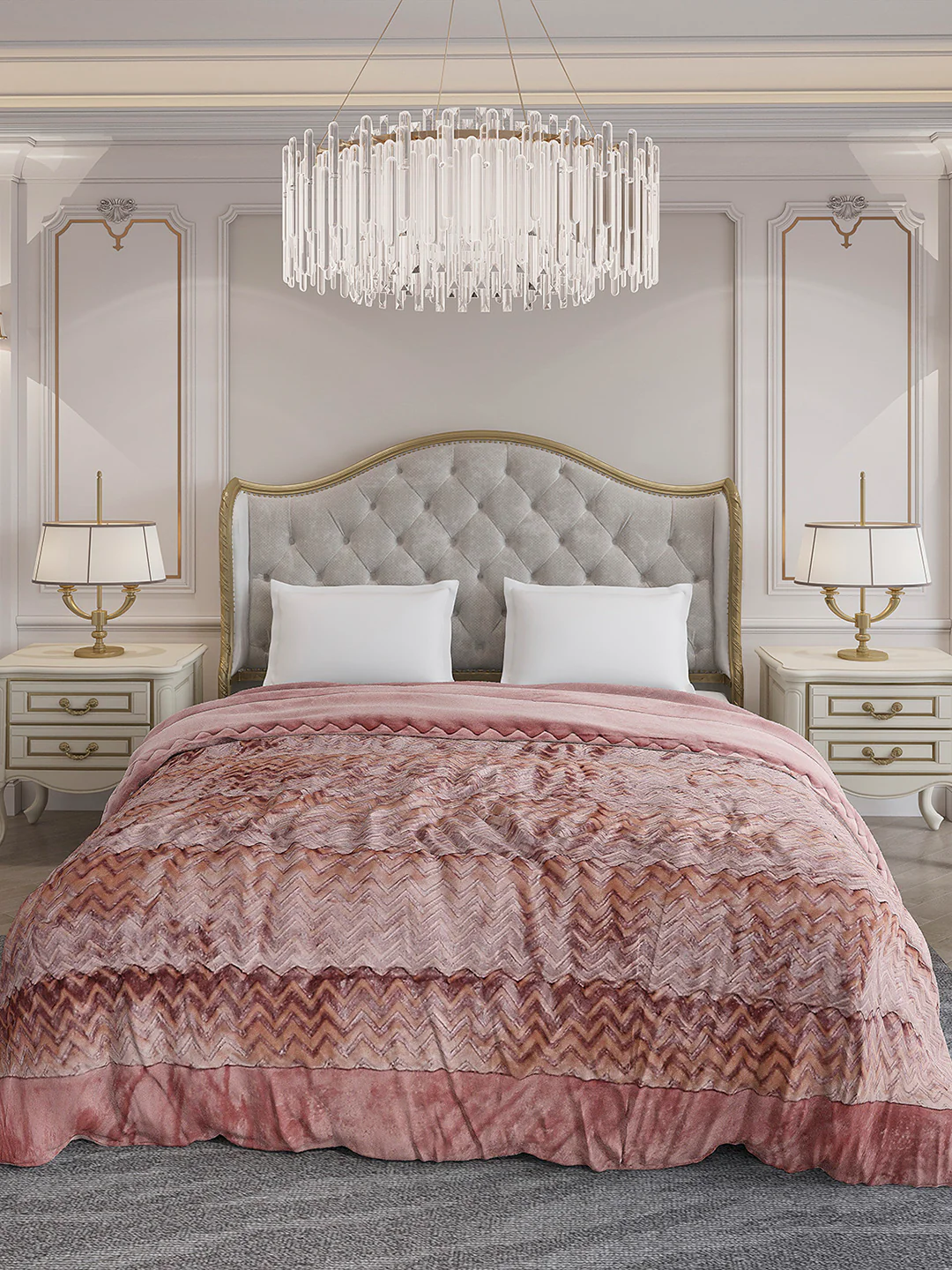 Printed Double Bed 1078 GSM Comforter for Winter - (Delicate) - Image 2