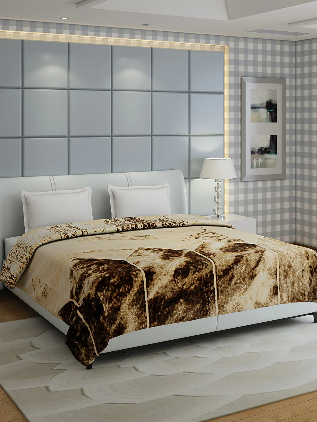 Printed Double Bed 1155 GSM Blanket Edenberg 2 Ply (Weight 6.1 kg) - Image 2