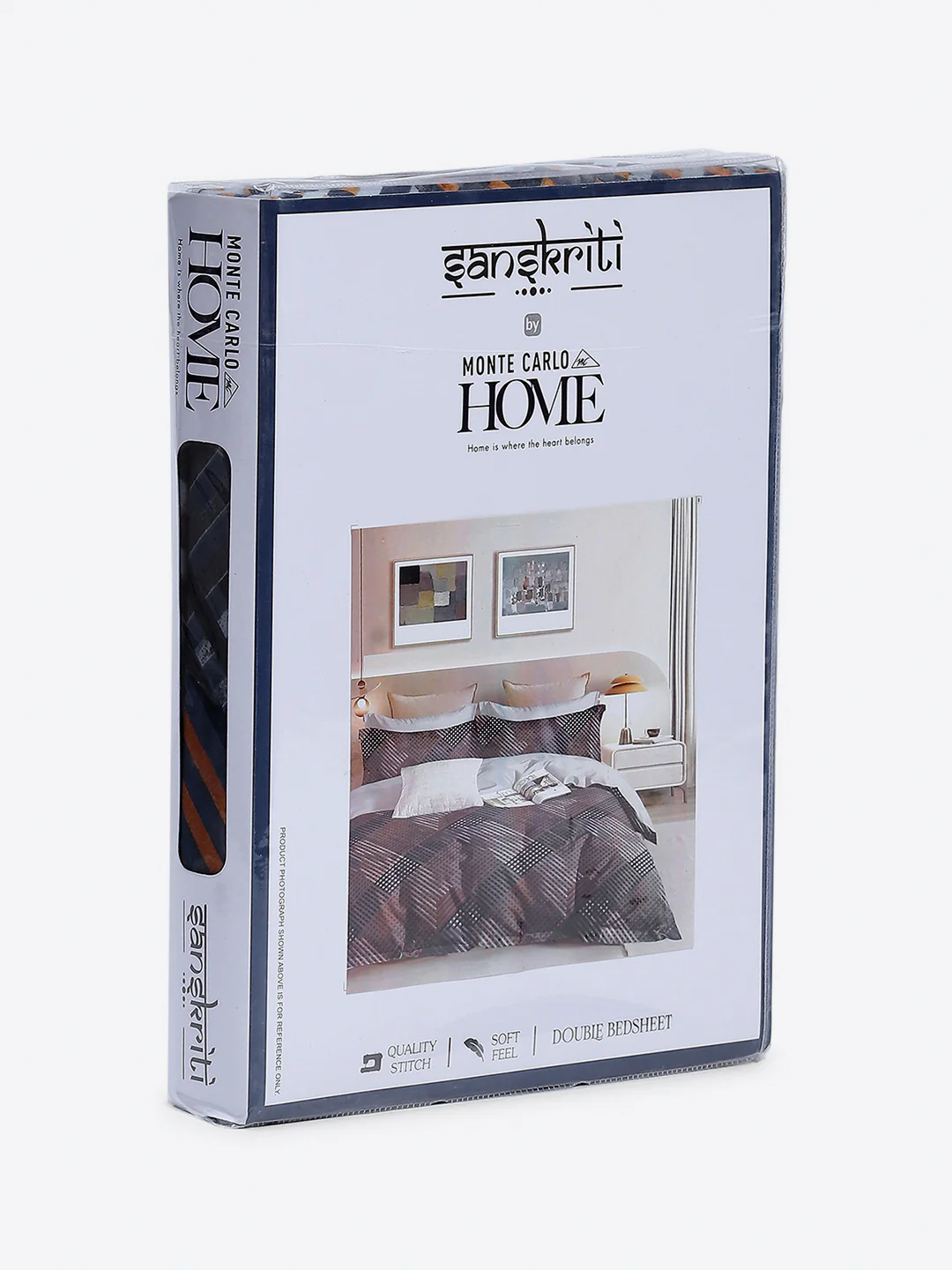 Printed Double Bed 130 GSM 4 Pc Bedding Set (1 Bedsheet, 1 AC Comforter & 2 Pillow Cover) - Image 13