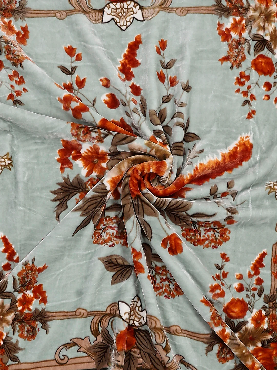 Printed Double Bed 2 Ply, 1042 GSM Blanket for Winter - (Emilia) - Image 6