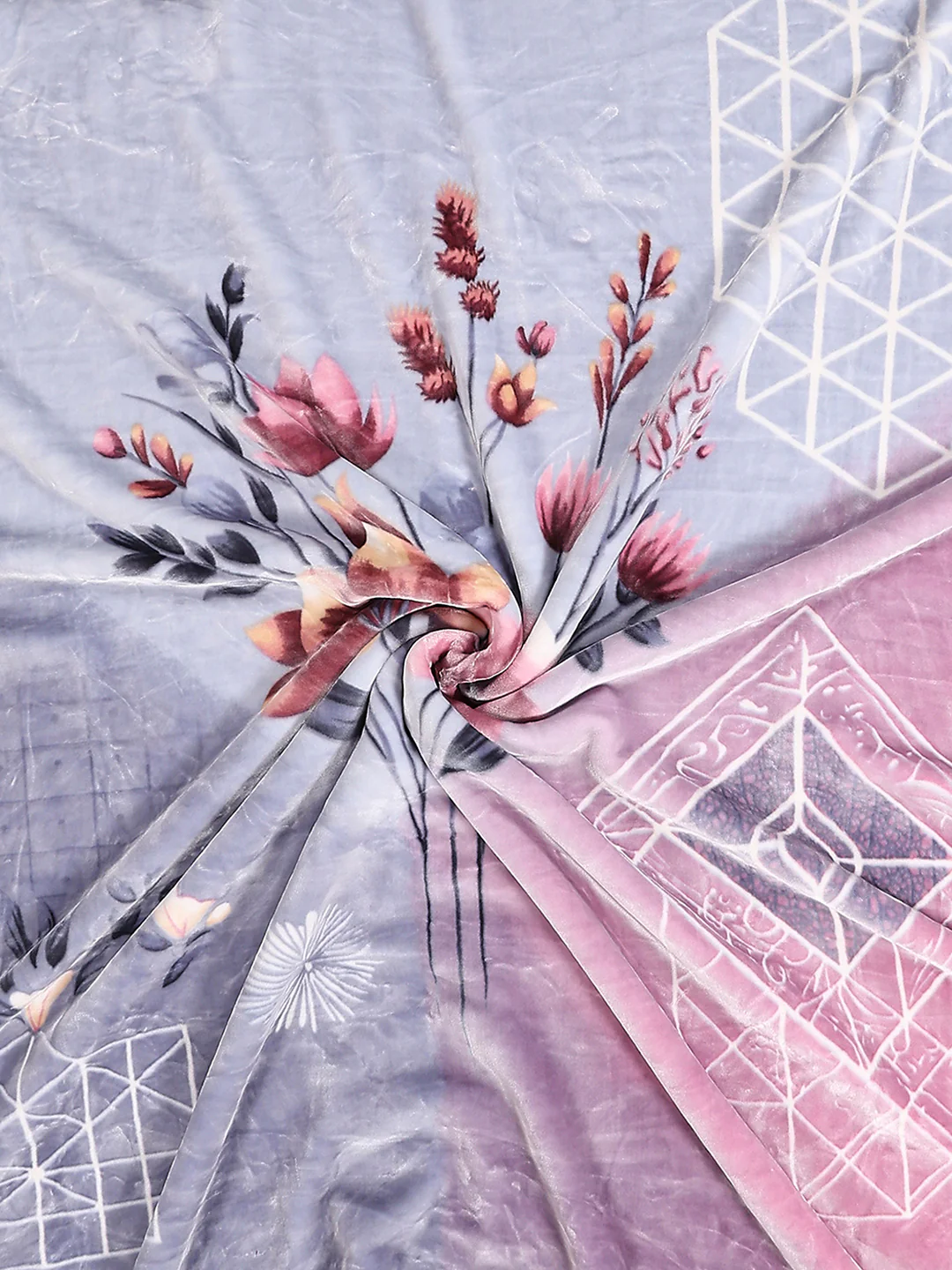 Printed Double Bed 2 Ply, 1136 GSM Embossed Blanket for Heavy Winter - (Commander) - Image 7