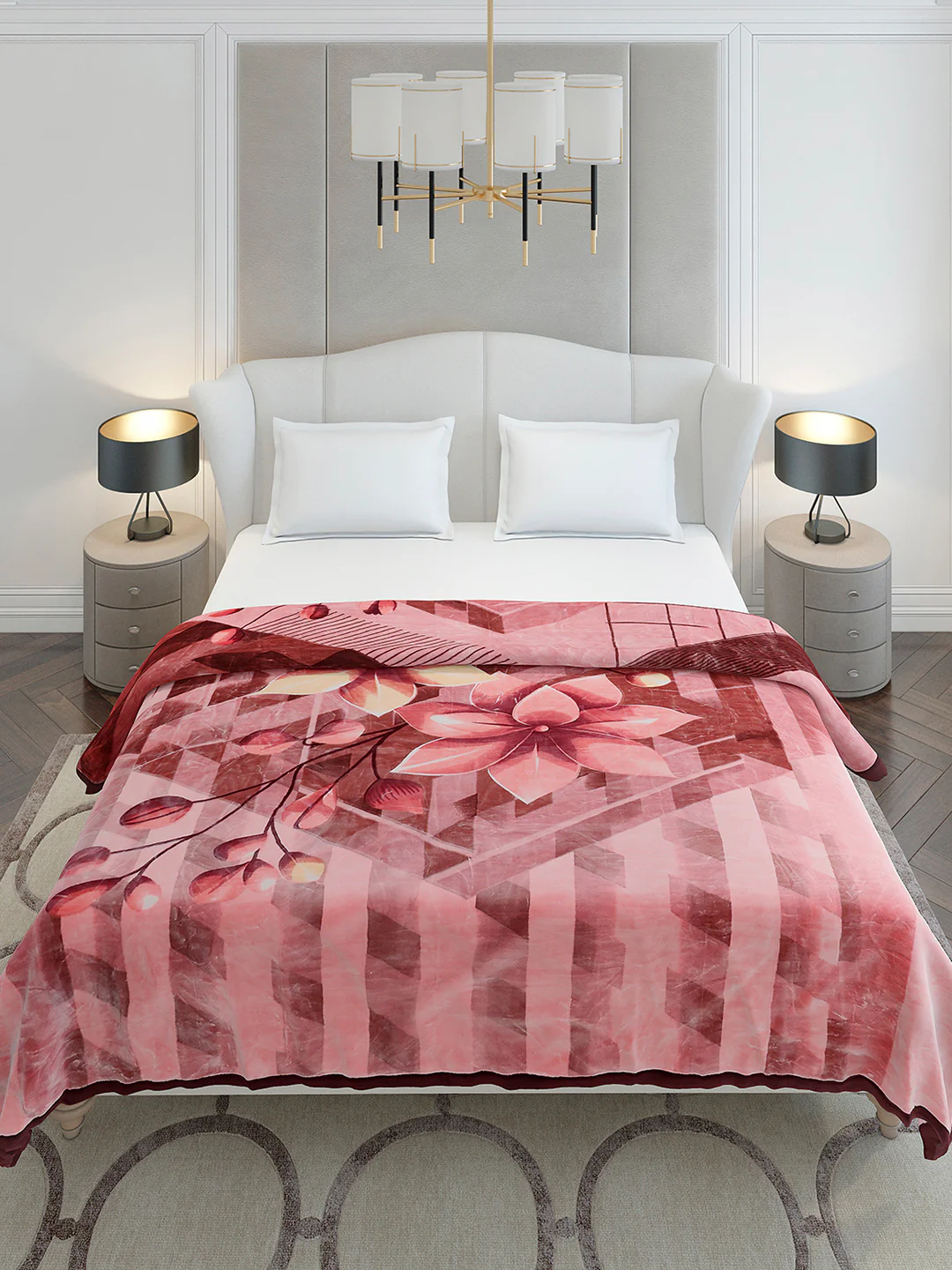 Printed Double Bed 2 Ply, 1136 GSM Embossed Blanket for Heavy Winter - (Commander) - Image 3