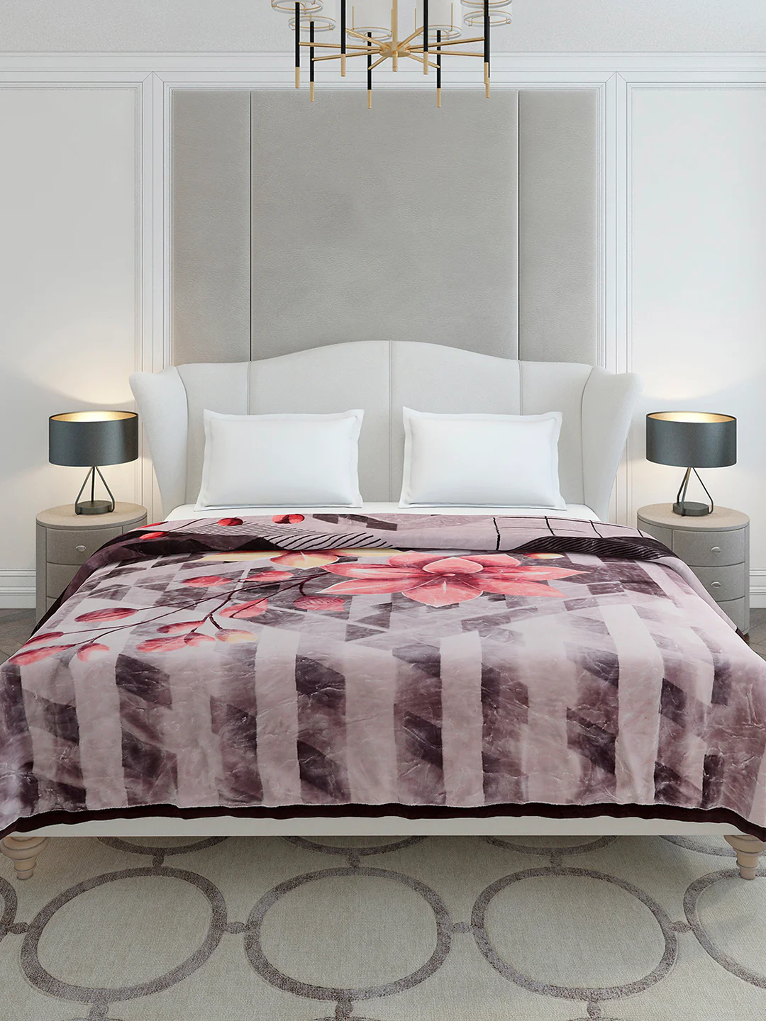 Printed Double Bed 2 Ply, 1136 GSM Embossed Blanket for Heavy Winter - (Commander) - Image 2
