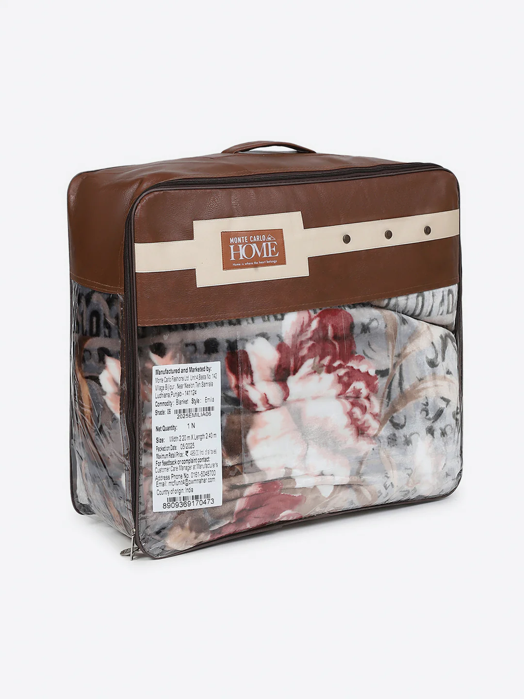 Printed Double Bed 2 Ply, 1042 GSM Cloudy Blanket for Heavy Winter - (Emilia) - Image 8