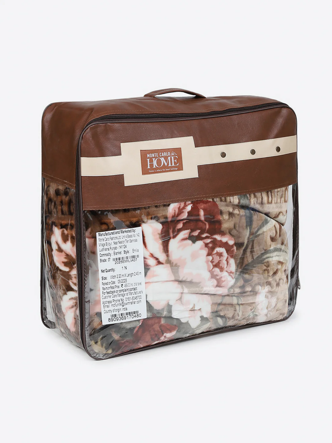 Printed Double Bed 2 Ply, 1042 GSM Cloudy Blanket for Heavy Winter - (Emilia) - Image 8