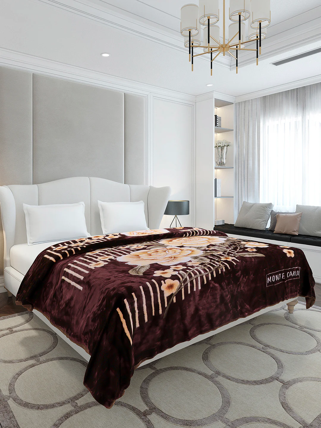 Printed Double Bed 2 Ply, 852 GSM Blanket for Heavy Winter - (Marshal) - Image 4