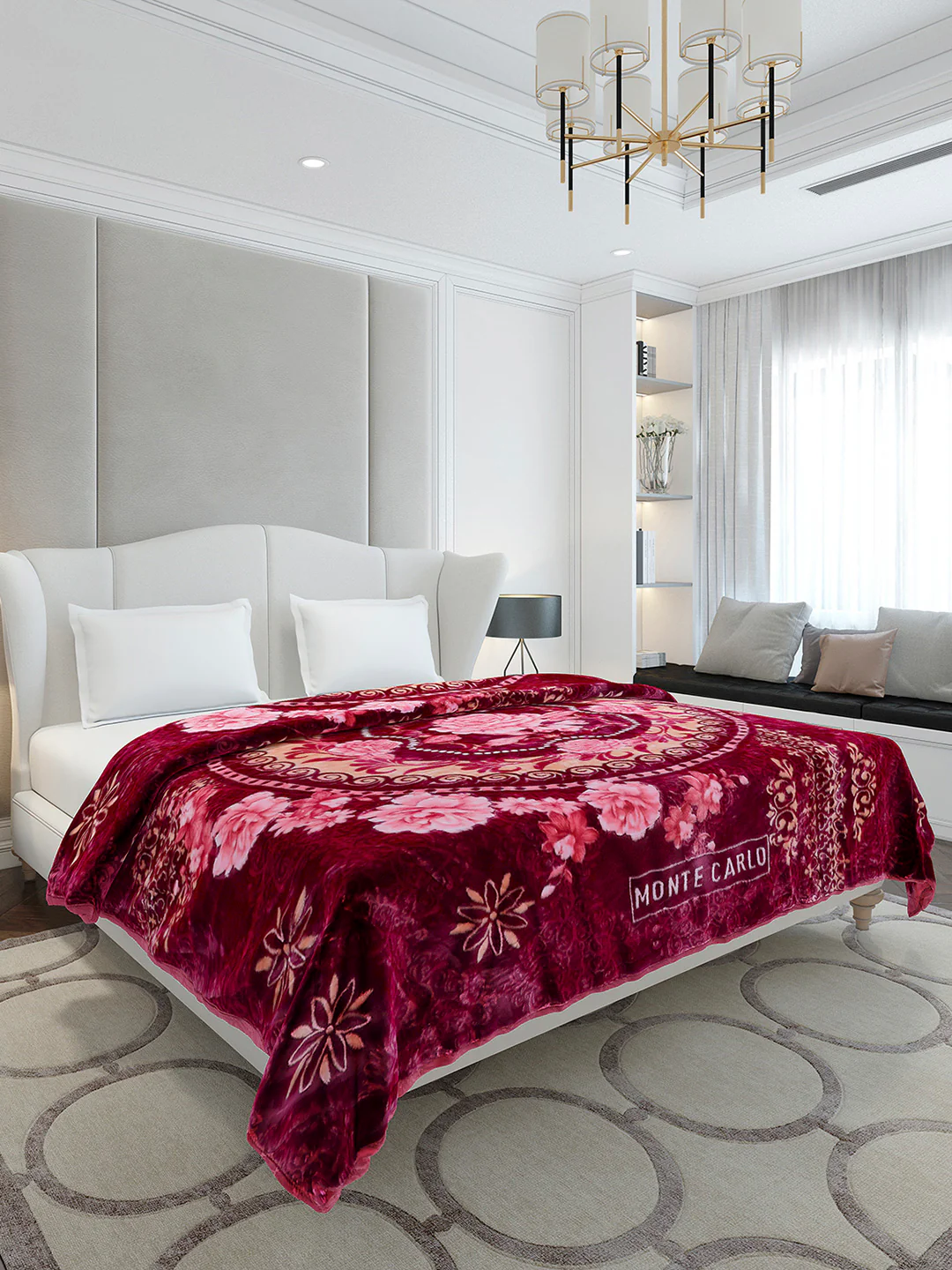 Printed Double Bed 2 Ply, 852 GSM Blanket for Heavy Winter - (Marshal) - Image 4