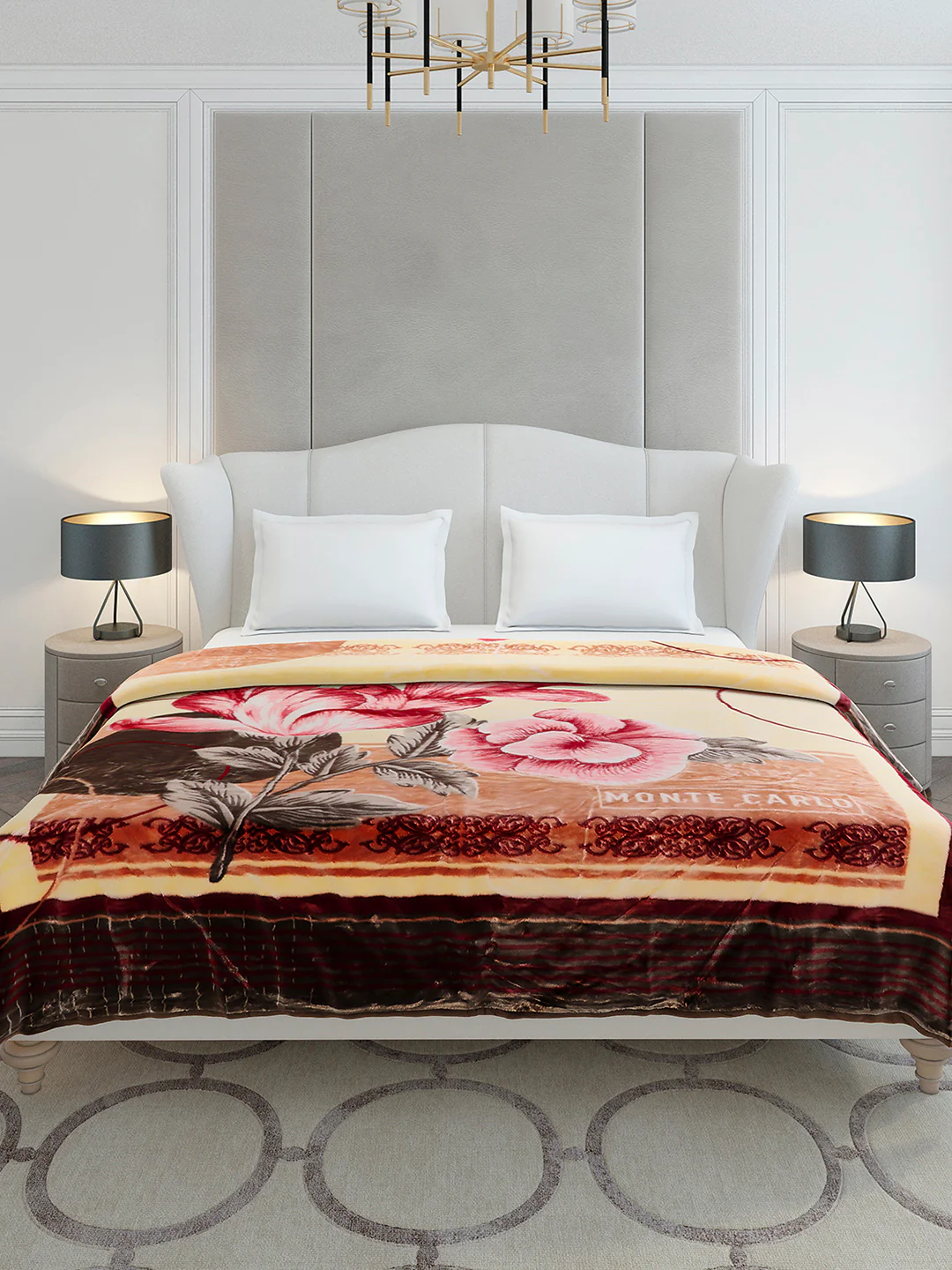 Printed Double Bed 2 Ply, 852 GSM Blanket for Heavy Winter - (Marshal) - Image 2