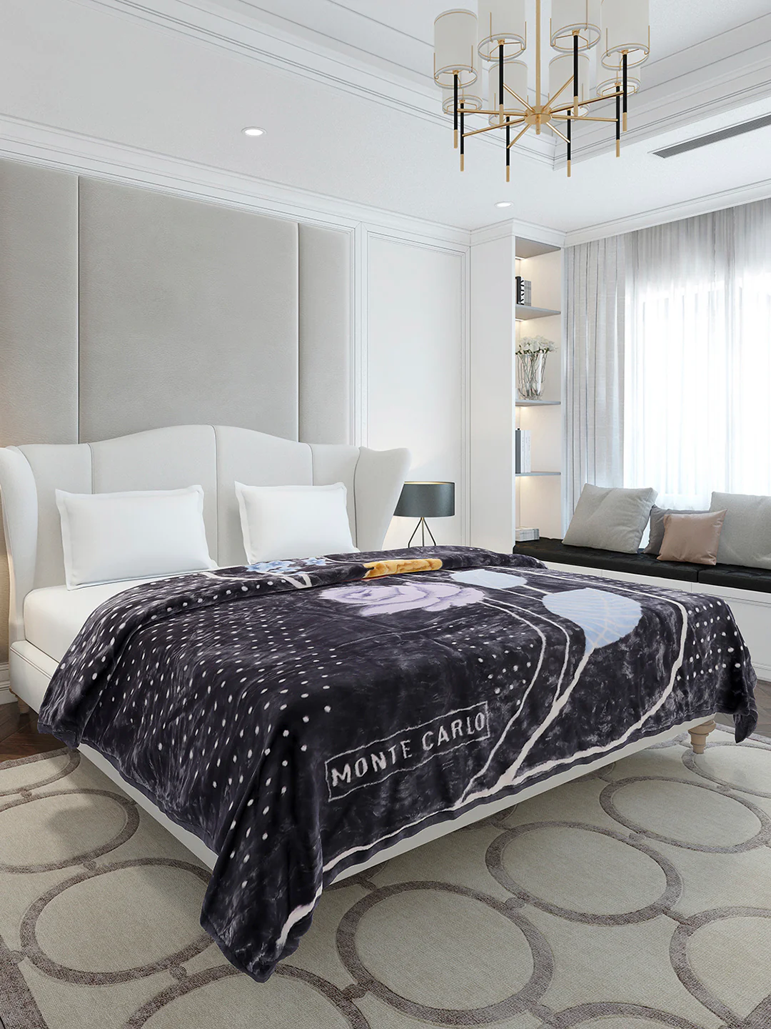 Printed Double Bed 2 Ply, 852 GSM Blanket for Heavy Winter - (Marshal) - Image 4