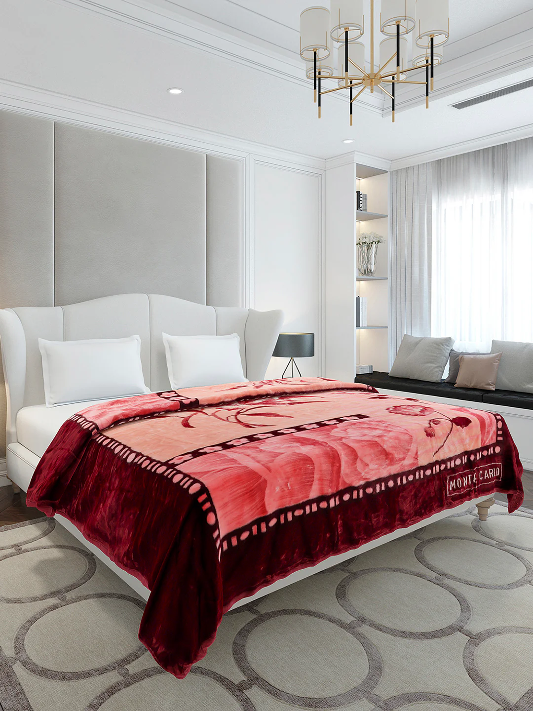 Printed Double Bed 2 Ply, 852 GSM Blanket for Heavy Winter - (Marshal) - Image 4