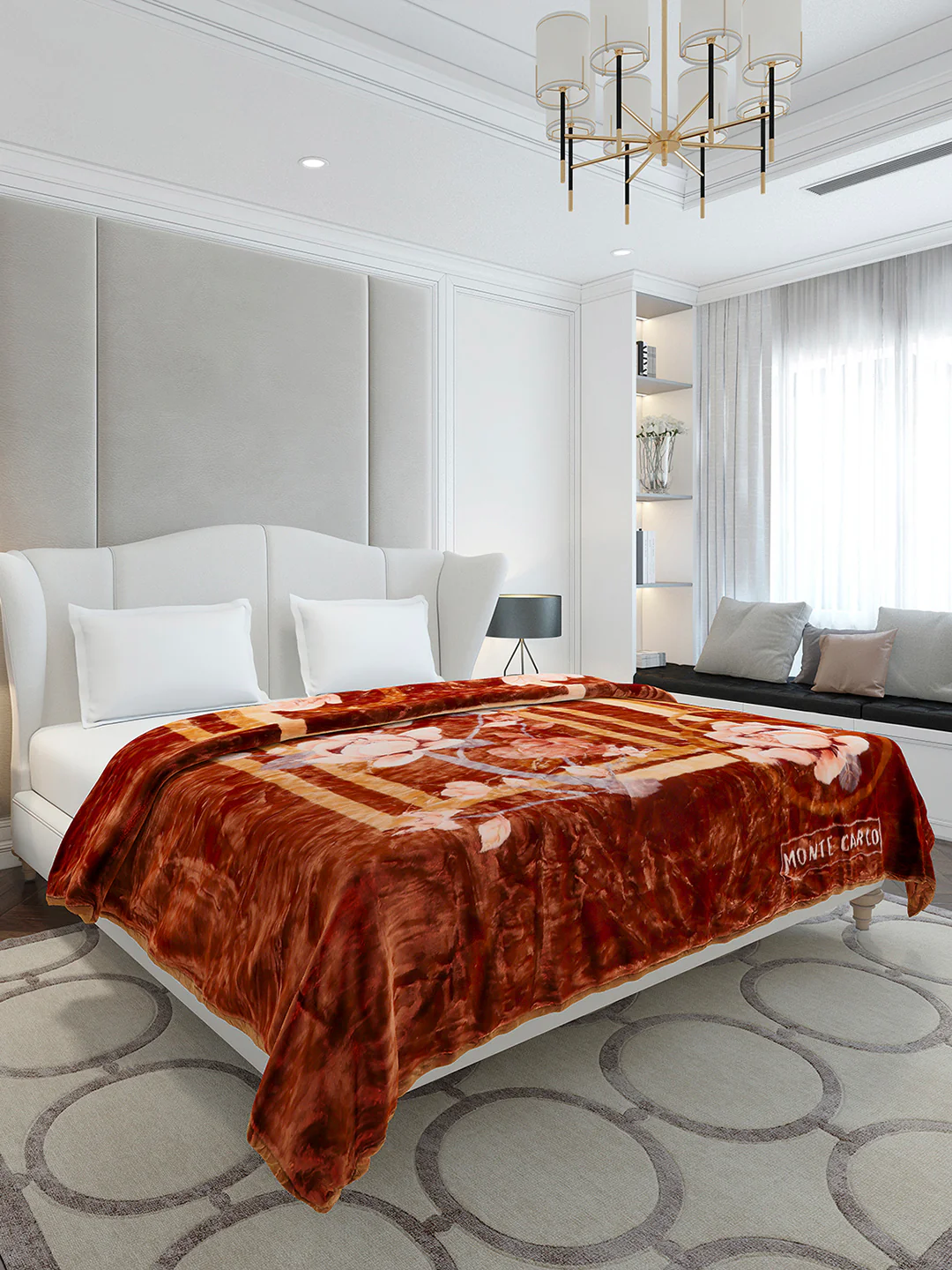Printed Double Bed 2 Ply, 852 GSM Blanket for Heavy Winter - (Marshal) - Image 4
