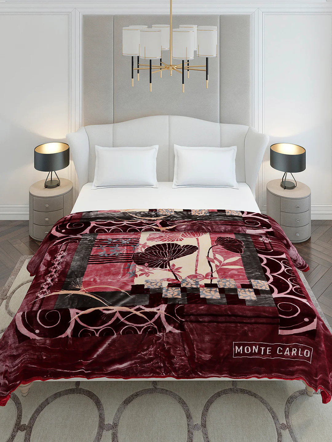 Printed Double Bed 2 Ply, 1136 GSM Blanket for Heavy Winter - (Monarch) - Image 3