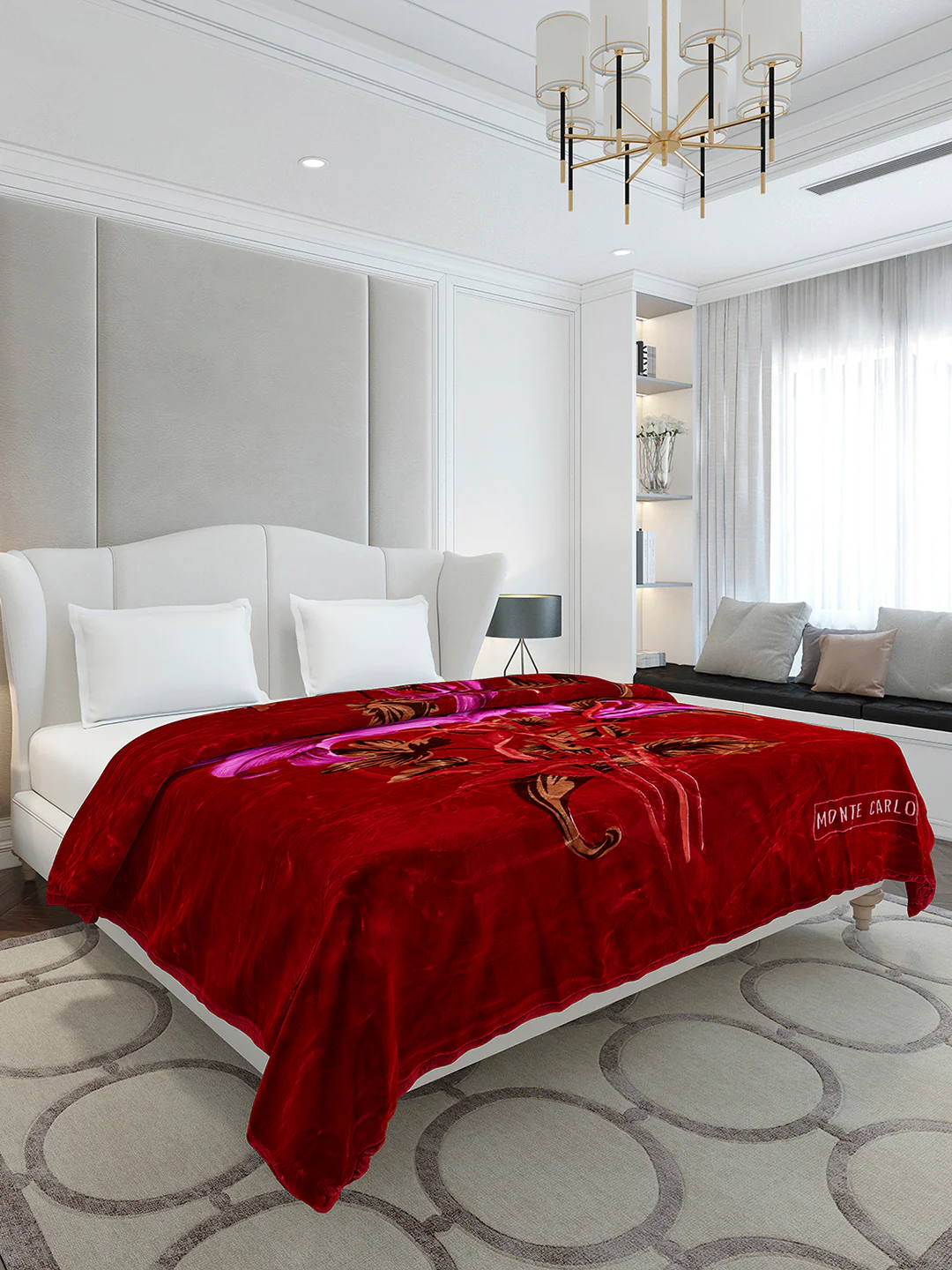 Printed Double Bed 2 Ply, 1136 GSM Blanket for Heavy Winter - (Monarch) - Image 4