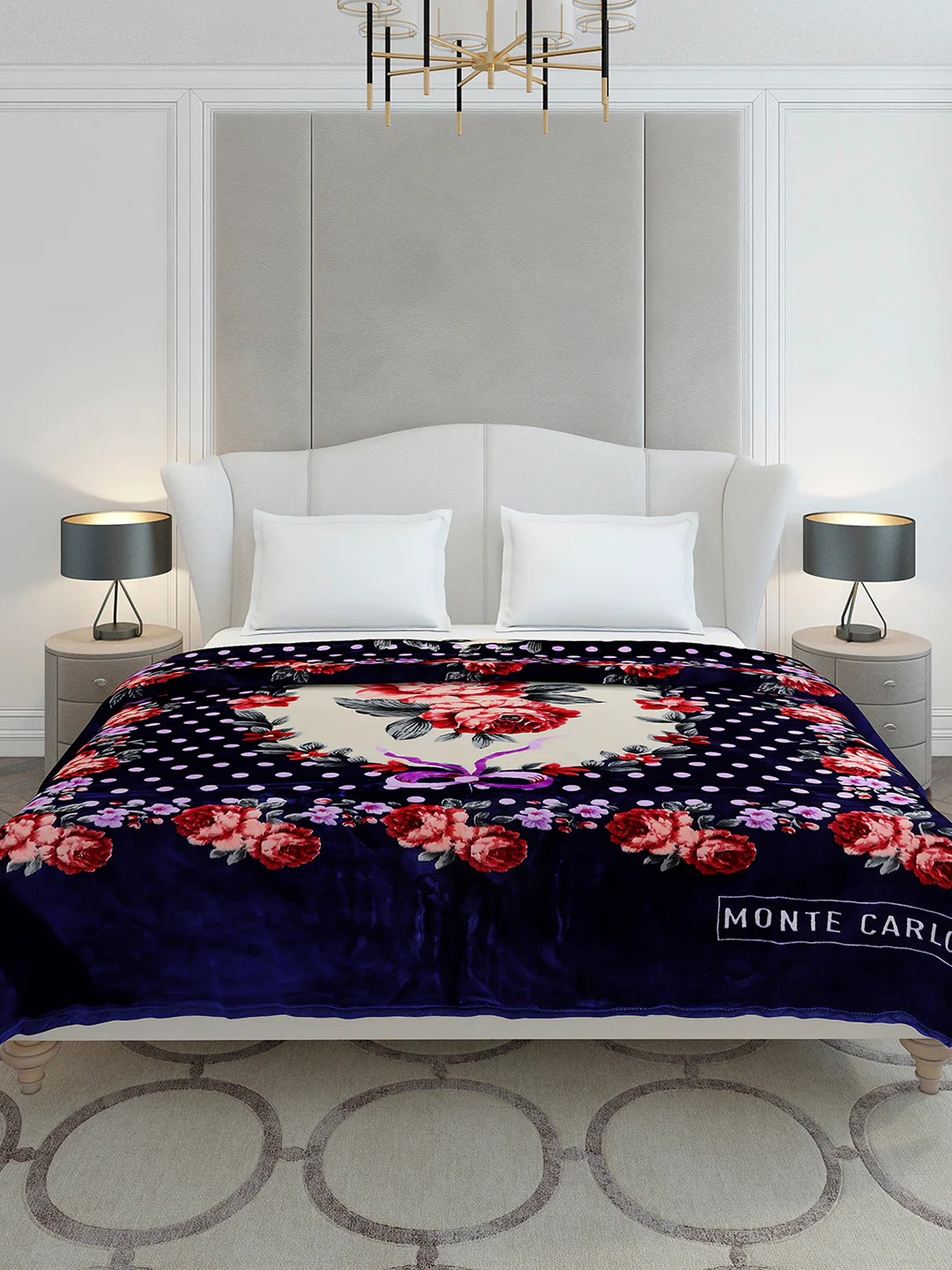 Printed Double Bed 2 Ply, 1136 GSM Blanket for Heavy Winter - (Monarch) - Image 2