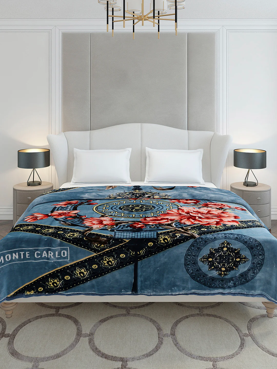 Printed Double Bed 2 Ply, 1136 GSM Blanket for Heavy Winter - (Monarch) - Image 2