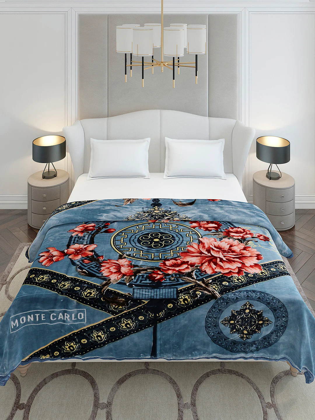 Printed Double Bed 2 Ply, 1136 GSM Blanket for Heavy Winter - (Monarch) - Image 3