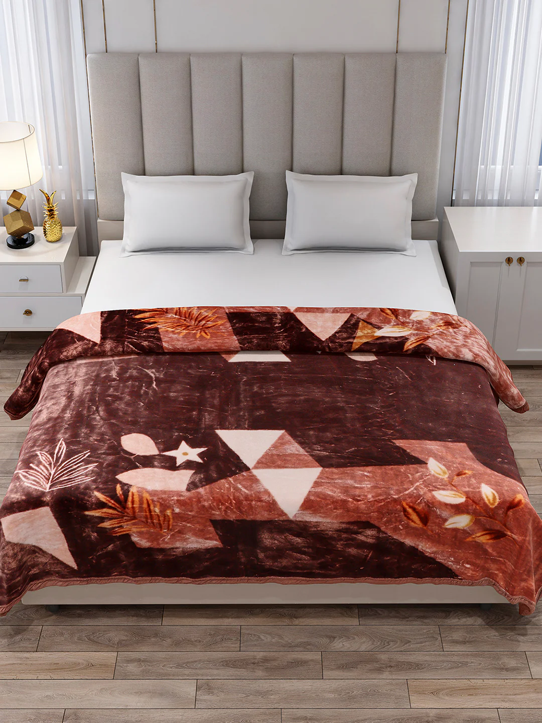Printed Double Bed 2 Ply, 871 GSM Blanket for Heavy Winter - (Moon Valley Box) - Image 3